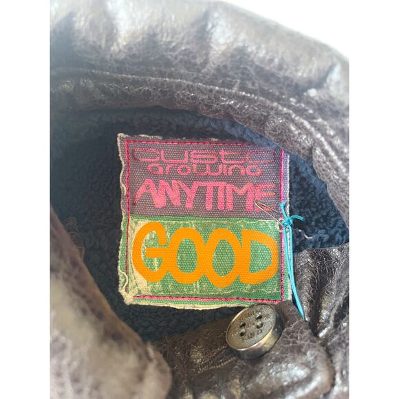 NWT Custo Barcelona Kids Brown Faux Leather Jacket Size 8 - Picture 2 of 10